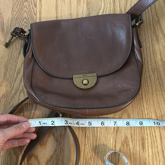 Fossil Brown Leather Crossbody Bag - Picture 5 of 6